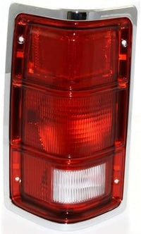 Set OF 2 Tail Light Lens And Housing With Chrome Outer Trim Right Passenger & Left Driver Side Direct Replacement Compatible With 1987-1996 Dodge Dakota CH2800110 CH2801110 4482577