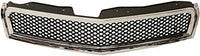Front Bumper Upper & Lower Grille Chrome Shell And Primed Insert Direct Replacement Compatible With 2009-2012 Chevrolet Traverse GM1200615 GM1036120 15943196 20756061
