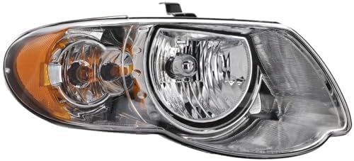 Set Of 2 Front Headlight Assembly Halogen Right Passenger & Left Driver Side Direct Replacement Compatible With 2005-2007 Chrysler Town & Country CH2502152 CH2503152 4857991AD
