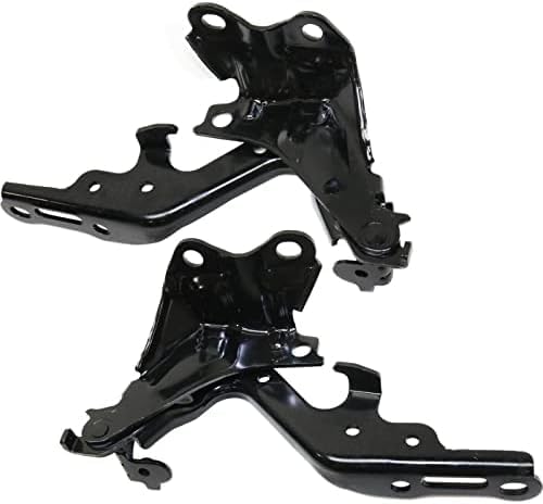 Set Of 2 Front Hood Hinge Steel Left Driver & Right Passenger Side Direct Replacement Compatible With 2006-2015 Lexus IS250 / IS350 LX1236127 LX1236126 5341053020 5342053020