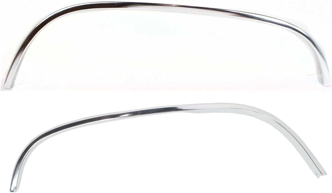 Set Of 2 Front Fender Molding Trim Chrome Right Passenger & Left Driver Side Direct Replacement Compatible With 1988-2000 Chevrolet/GMC C/K Series Full Size GM1291108 GM1290108