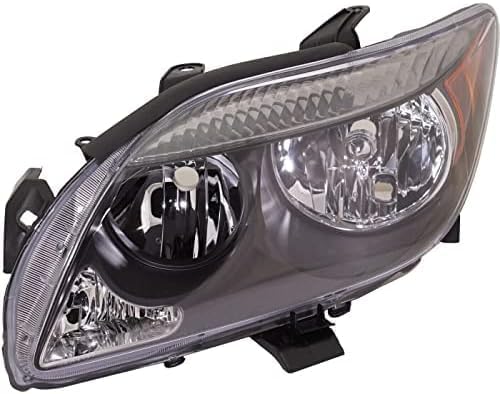 Set Of 2 Front Head Light Assembly Lens And Housing Plastic Left Driver & Right Passenger Side Direct Replacement Compatible With 2005-2007 Scion tC SC2502101 SC2503101