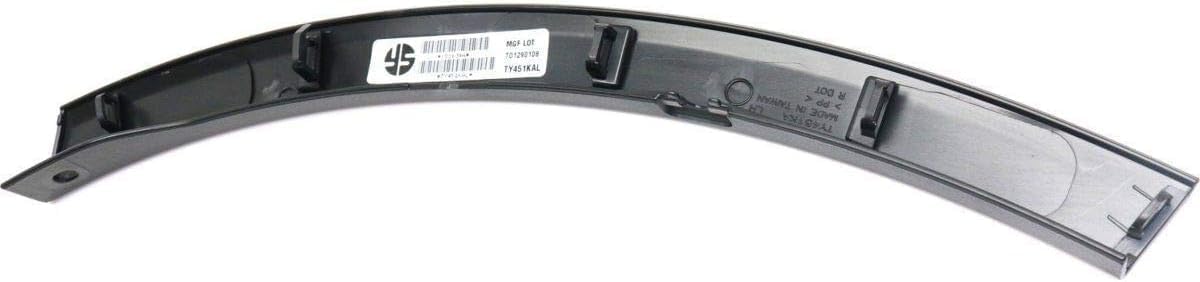 Front Bumper Face Bar End Extension Textured Left Driver Side Direct Replacement Compatible with 2016-2018 Toyota RAV4 TO1290108 521130R050