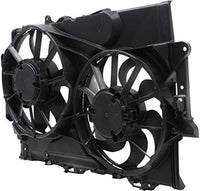 Front Dual Fan Assembly Plastic Direct Replacement Compatible with 2013-2017 GMC Terrain/Chevrolet Equinox GM3115282 25952783-PFM 22780242 22780241