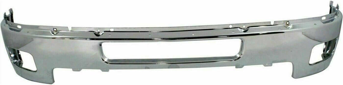 New Front Bumper + Upper Cover Chrome + Lower Valance Air Deflector + Extension Textured Direct Replacement Compatible With Chevrolet Silverado 2500HD 3500HD 2011-2014 GM1002837