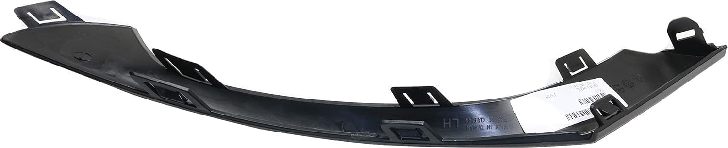 Set Of 2 Front Bumper Outer Molding Textured Left Driver & Right Passenger Side Direct Replacement Compatible With 2015-2017 Chrysler 200 CH1047110 CH1046110 68214626AA 68214627AA