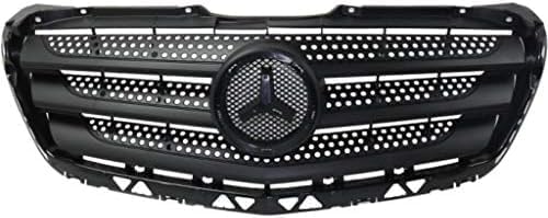 Front Grille Assembly Prime Shell And Insert With Molding Plastic Direct Replacement Compatible With 2014-2018 Mercedes Benz Sprinter MB1200194 90688805239B51