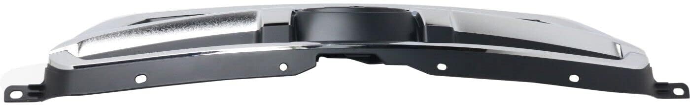 Front Grille Assembly Textured Shell And Insert With Chrome Molding Direct Replacement Compatible With 2013-2014 Subaru Legacy SU1200157 91121AJ13A