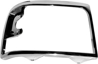 Front Head Light Door Bezel Chrome Steel Right Passenger Side Direct Replacement Compatible With 1992-1997 Ford F-Series FO2513131 F2TZ13064C