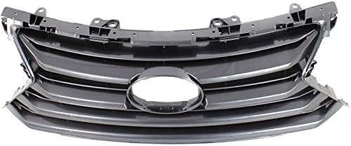 Front Grille Painted Silver Shell And Insert Plastic Direct Replacement Compatible With 2015-2017 Lexus NX200t / NX300h LX1200172 5311178010