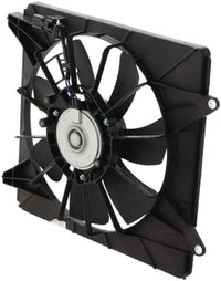Front Radiator & A/C Condenser Cooling Fan Assembly Plastic Direct Replacement Compatible with 2008-2012 Honda Accord HO3113123 HO3115142 38616R40A01-PFM 38615R40A01 38