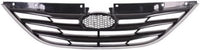 Front Grille Primed Shell And Insert With Chrome Molding Direct Replacement Compatible With 2011-2013 Hyundai Sonata HY1200162 863503S000-PFM