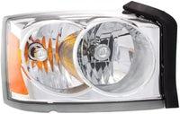 Set Of 2 Front Headlight Assembly With Chrome Interior Right Passenger & Left Driver Side Direct Replacement For 2005-2007 Dodge Dakota CH2502159 CH2503159 55077607AB 55077606AB