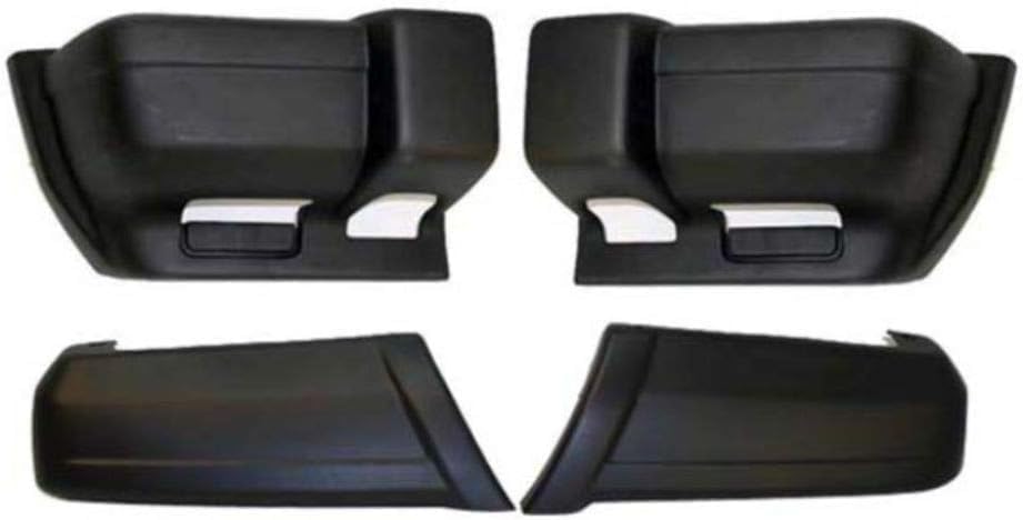 Front And Rear Bumper End Caps Textured Right Passenger & Left Driver Side Direct Replacement Compatible With Jeep Cherokee 1997-2001 CH1004126 CH1005126 CH1104139 CH1105139