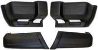 Front And Rear Bumper End Caps Textured Right Passenger & Left Driver Side Direct Replacement Compatible With Jeep Cherokee 1997-2001 CH1004126 CH1005126 CH1104139 CH1105139