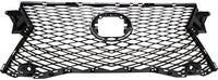 Front Upper & Lower Grille Shell And Insert Plastic Direct Replacement Compatible With 2016-2018 Lexus RX450h / 2016-2019 RX350 LX1200183 LX1200185 531110E210 531120E160