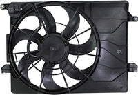 Front Radiator Cooling Fan Assembly Plastic Direct Replacement Compatible with 2010-2013 Hyundai Tucson / 2011-2013 Kia Sportage HY3115137 253802S500