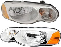 Set Of 2 Front Headlight Assembly Halogen Right Passenger & Left Driver Side Direct Replacement Compatible With 2004-2006 Chrysler Sebring CH2502150 CH2503150 4806037AF 4806036AF