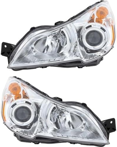 Set Of 2 Front Headlight Assembly Halogen Right Passenger & Left Driver Side Direct Replacement Compatible With 2010-2012 Subaru Legacy/Outback SU2503136 SU2502136 84001AJ00F