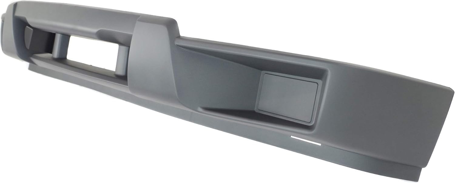 Front Bumper Chrome Steel with Brackets + Lower Valance Primed with Tow Hook & Without Fog Light Holes Direct Replacement For 2004-2012 Chevrolet Colorado/GMC Canyon GM1000723
