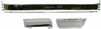 AUTOS PARTS PLUS Rear Step Bumper Face Bar + End Caps Chrome Steel Left Driver & Right Passenger Side Direct Replacement Compatible With 1999-2002 Toyota 4Runner TO1102228 TO1105101 TO1104101