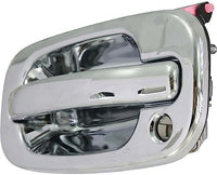 Set of 2 Front Exterior Door Handle Chrome with Keyhole Left Driver & Right Passenger Side Direct Replacement Compatible with 1999-2006 Chevrolet Silverado/GMC Sierra 1500 2500 3500