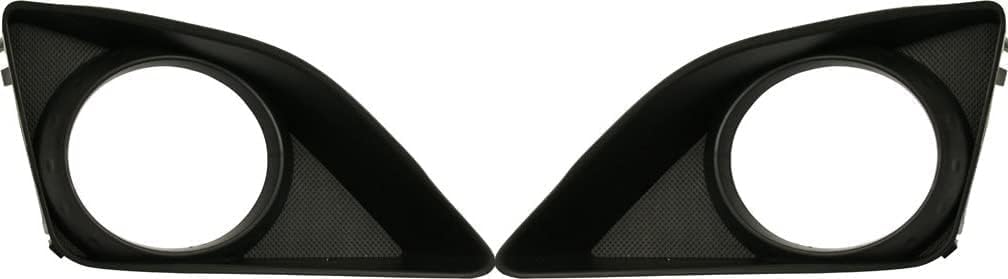 Set Of 2 Front Fog Light Molding Primed Left Driver & Right Passenger Side Direct Replacement Compatible With 2009-2010 Toyota Corolla TO1039116 TO1038116 8148102100 8148202090