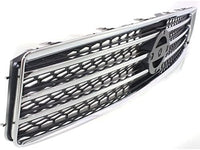 Front Grille Assembly Chrome Shell & Painted Dark Gray Insert Direct Replacement Compatible With 2009-2011 Nissan Maxima NI1200231 620709N00A