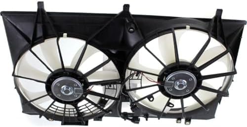 Front Radiator Dual Fan Assembly Without Control Module Direct Replacement Compatible With 2011-2013 Toyota Sienna TO3115167 163630V120-PFM 163630V110 163610P150 163610P160 167110V090
