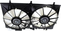 Front Radiator Dual Fan Assembly Without Control Module Direct Replacement Compatible With 2011-2013 Toyota Sienna TO3115167 163630V120-PFM 163630V110 163610P150 163610P160 167110V090