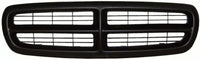 AUTOS PARTS PLUS Front Bumper Upper Grille Primed Shell & Insert Direct Replacement Compatible With 1997-2004 Dodge Dakota / 1998-2003 Durango CH1200200 05179422AA