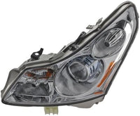 Front Headlight Assembly Left Driver Side Direct Replacement Compatible With 2007-2008 Infiniti G35 IN2502137 26060JK60C