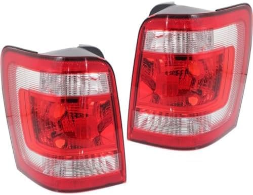 Set Of 2 Tail Light Lens And Housing Right Passenger & Left Driver Side Direct Replacement Compatible With 2008-2012 Ford Escape FO2801210 FO2800210 8L8Z13404A 8L8Z13405A