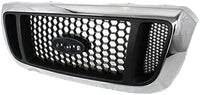 Front Grille Chrome Shell With Honeycomb Insert Plastic Direct Replacement Compatible With 2004-2005 Ford Ranger FO1200453 4L5Z8200EAA