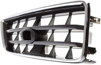 Front Grille Assembly Chrome Shell with Painted Dark Gray Insert Plastic Direct Replacement Compatible With 2003-2005 Subaru Forester SU1200127 91121SA050