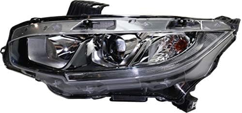 Set Of 2 Front Head Light Assembly Plastic Left Driver & Right Passenger Side Direct Replacement Compatible With 2016-2020 Honda Civic HO2503173 HO2502173 33100TBAA01 33150TBAA01
