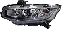Set Of 2 Front Head Light Assembly Plastic Left Driver & Right Passenger Side Direct Replacement Compatible With 2016-2020 Honda Civic HO2503173 HO2502173 33100TBAA01 33150TBAA01
