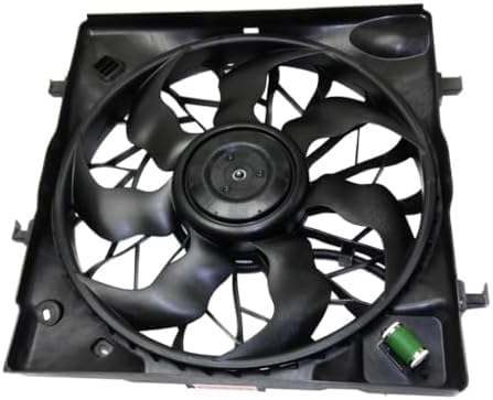 Front Radiator Cooling Fan Assembly Plastic Direct Replacement Compatible with 2016-2020 Kia Optima KI3115147 25380D5280