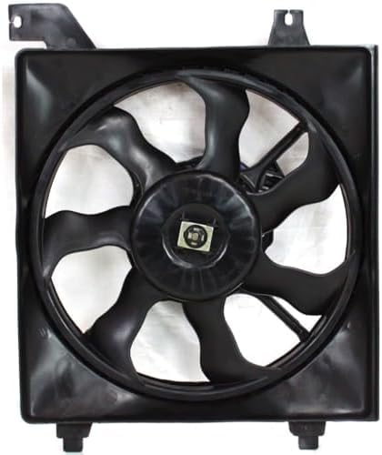 Front Radiator & A/C Condenser Cooling Fan Assembly Plastic Direct Replacement Compatible with 2006-2011 Hyundai Accent HY3115122 HY3120100 253801E100 977301E000
