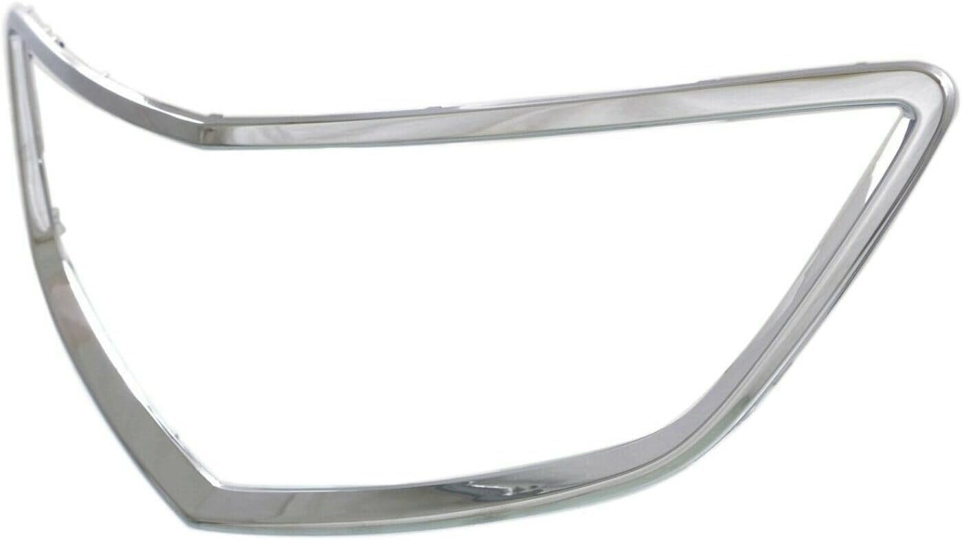 Front Grille Primed Shell & Insert + Upper And Surround Molding Chrome Direct Replacement Compatible With 2015-2017 Acura TLX AC1200124 AC1210118 AC1202106 75105TZ3A01 75125TZ3A01