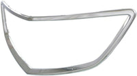 Front Grille Primed Shell & Insert + Upper And Surround Molding Chrome Direct Replacement Compatible With 2015-2017 Acura TLX AC1200124 AC1210118 AC1202106 75105TZ3A01 75125TZ3A01