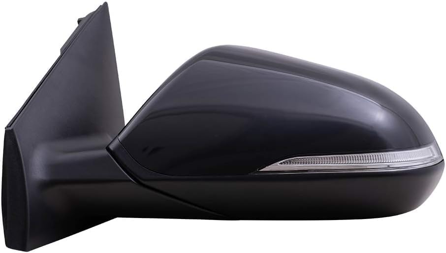 Front Power Mirror Manual Folding Heated Primed Left Driver Side Direct Replacement Compatible With 2015-2019 Hyundai Sonata HY1320204 87610C2010