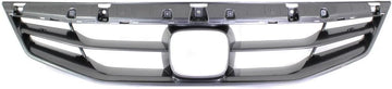Front Grille Painted Gray Shell And Insert Direct Replacement Compatible With 2011-2012 Honda Accord HO1200202 71121TE0A11ZA