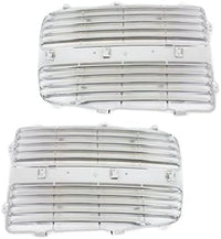 Front Grille Insert Horizontal Bar Chrome Right Passenger & Left Driver Side Direct Replacement Compatible With 2002-2005 Dodge Ram 1500 2500 3500 CH1201104 CH1201103 5073296AA