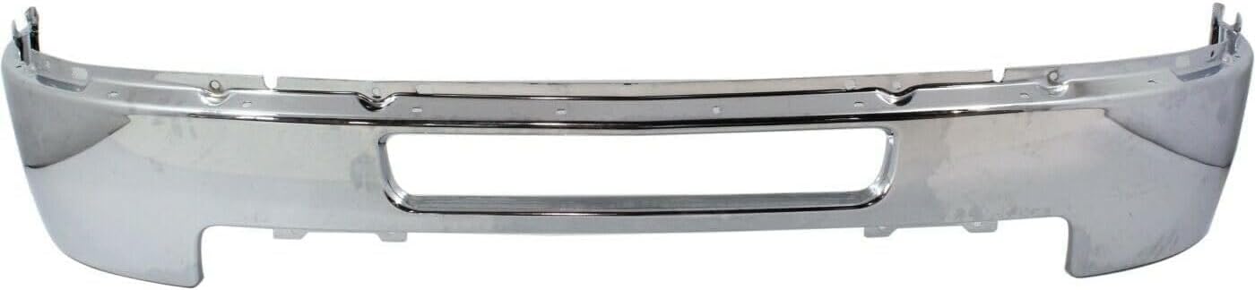 Front Bumper Steel + Upper Cover Chrome + Lower Valance + Extension Textured + Bracket Set Of 6 RH & LH Side Direct Replacement Compatible With Chevy Silverado 2500HD 3500HD 2011-2014