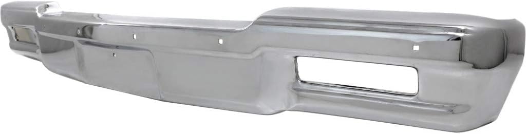 Front Bumper Face Bar Chrome Without Molding Holes Direct Replacement Compatible With 1983-1986 Pontiac Parisienne / 1980-1985 Chevrolet Impala / 1980-1990 Caprice GM1002156 14083891