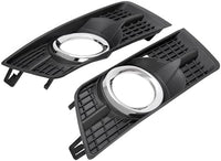 Set Of 2 Front Fog Lights Molding Primed Plastic with Chrome Trim Left Driver & Right Passenger Side Direct Replacement Compatible With 2010-2016 Cadillac SRX GM1039125 GM1038125