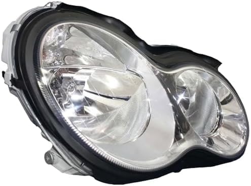Front Headlight Assembly Left Driver and Right Passenger Side Direct Replacement Compatible With 2005-2007 Mercedes Benz C-Class MB2502148 MB2502209 MB2503148 MB2503209 2038201559