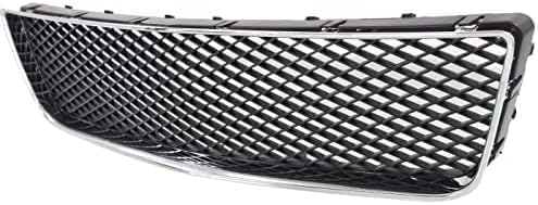 Front Bumper Grille Chrome Shell With Primed Insert Plastic Direct Replacement Compatible With 2006-2013 Chevrolet Impala / 2014-2016 Limited GM1036107 10333712