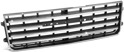 Front Grille Chrome Shell With Primed Insert Plastic Direct Replacement Compatible With 1981-1987 Toyota Land Cruiser TO1200231 5311190A01